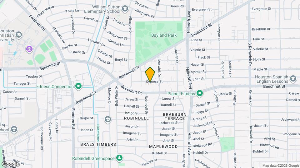 6033 Cypress St Map and Location Details