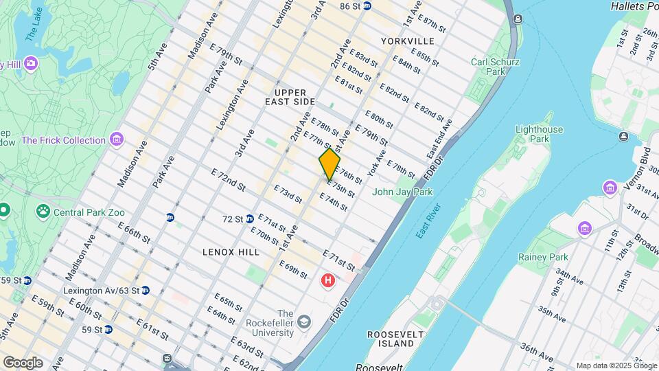 404 E 75th St Mapa y Detalles de la Ubicación