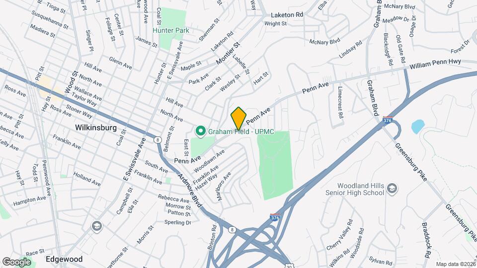 1409 Woodlawn Ave Map and Location Details