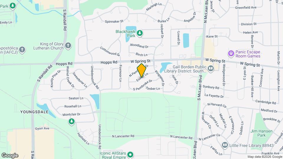 1485 Exeter Ln Map and Location Details