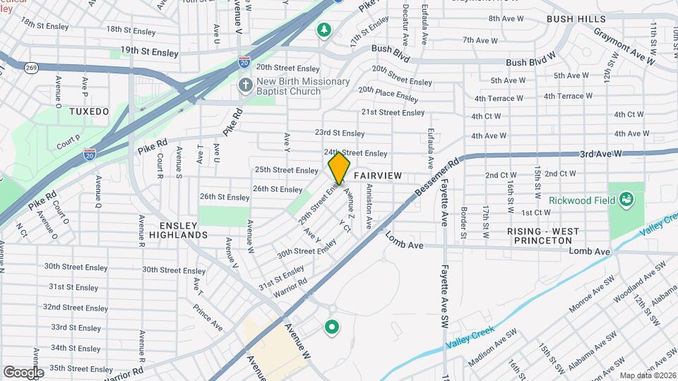 2571 29th Street Ensley Map and Location Details