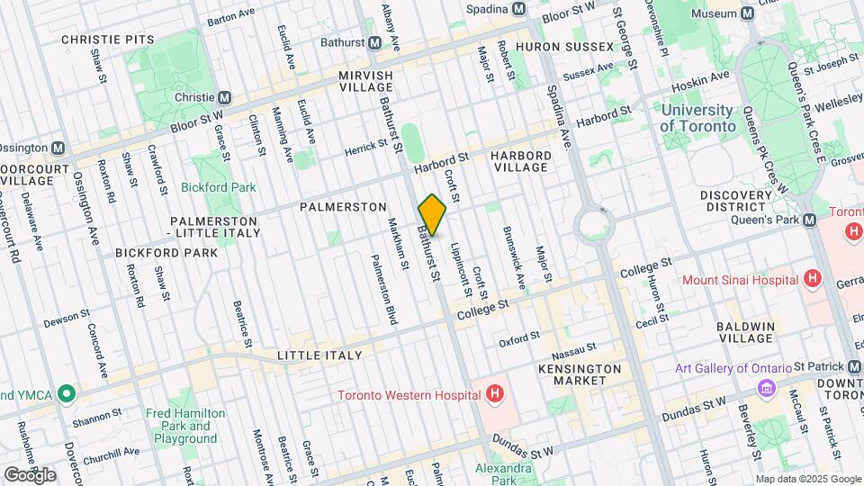 593 Bathurst St Map and Location Details