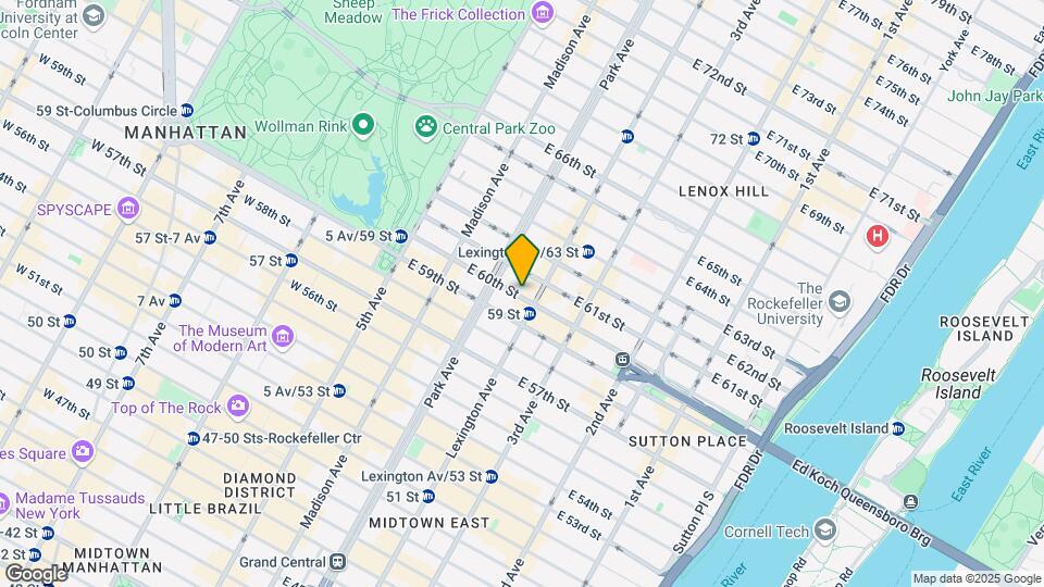 127 E 60th St Map and Location Details