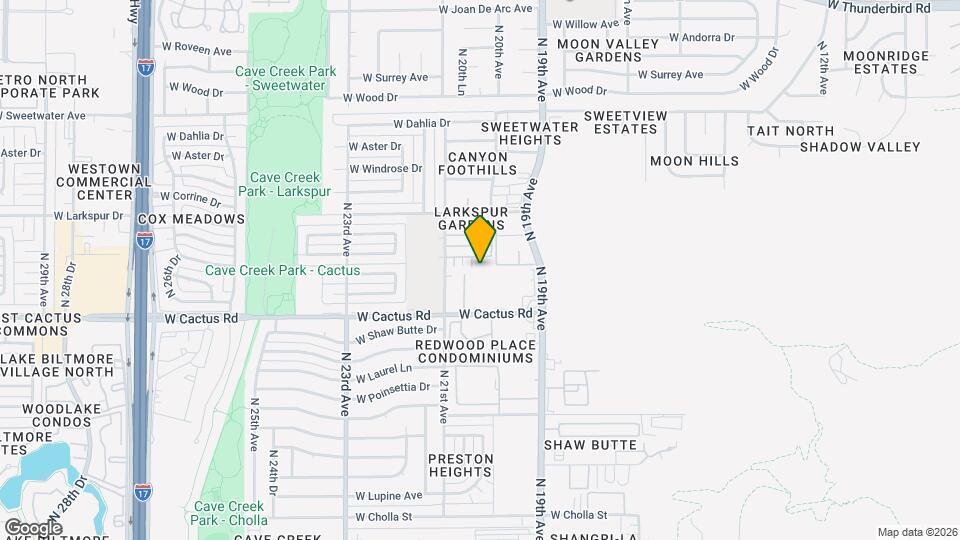 2028 W Cactus Rd Mapa y Detalles de la Ubicación