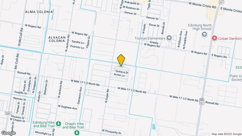 1419 Quitaca Dr Map and Location Details