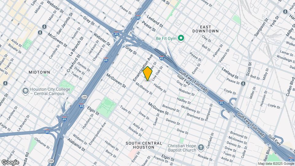 2304 Live Oak St Map and Location Details