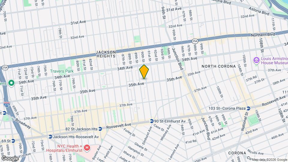 34-58 90th St Map and Location Details