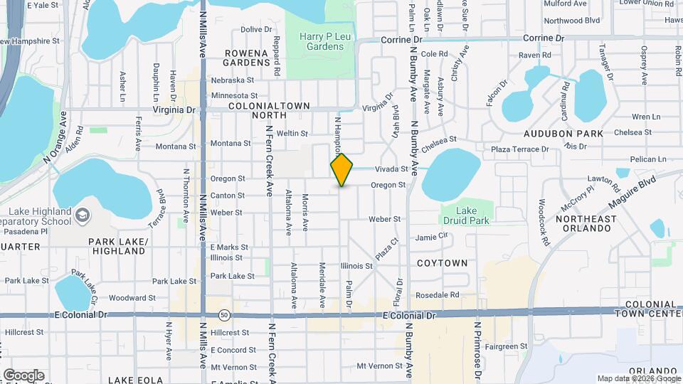 1033 N Hampton Ave Map and Location Details