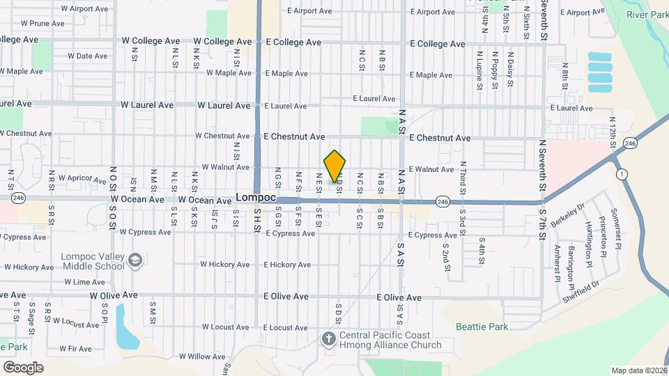 115 N D St, Unit B Map and Location Details