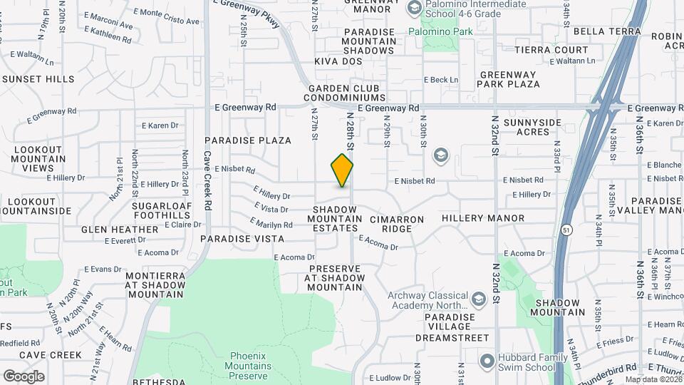 2732 E Hillery Dr Map and Location Details