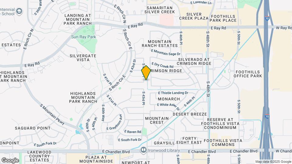 14629 S 43rd Pl Map and Location Details