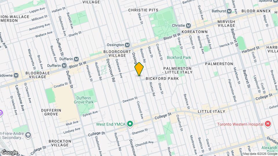 604 Ossington Ave Map and Location Details