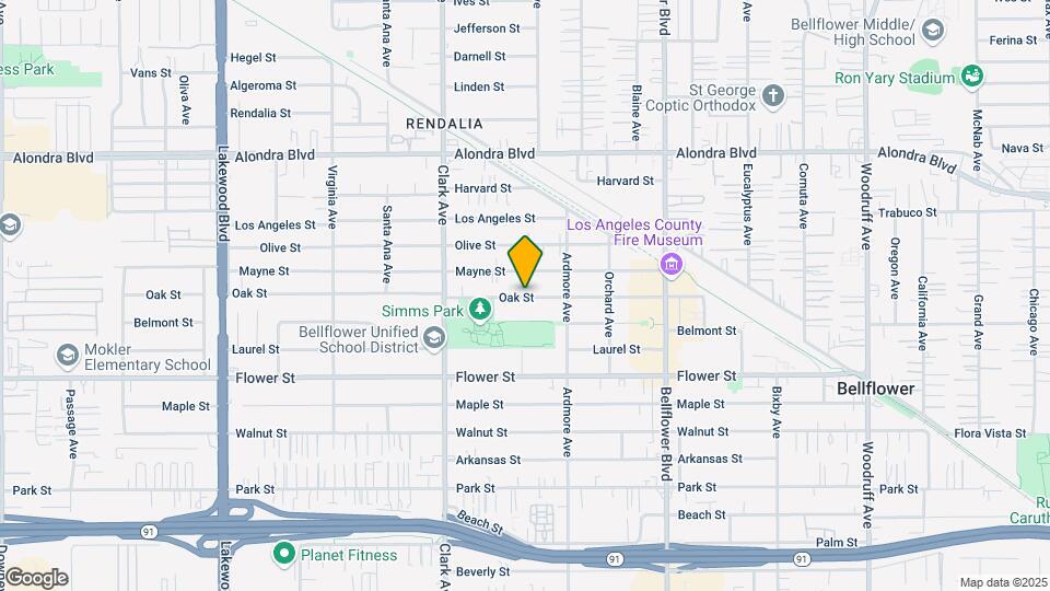 9505 Oak St Map and Location Details