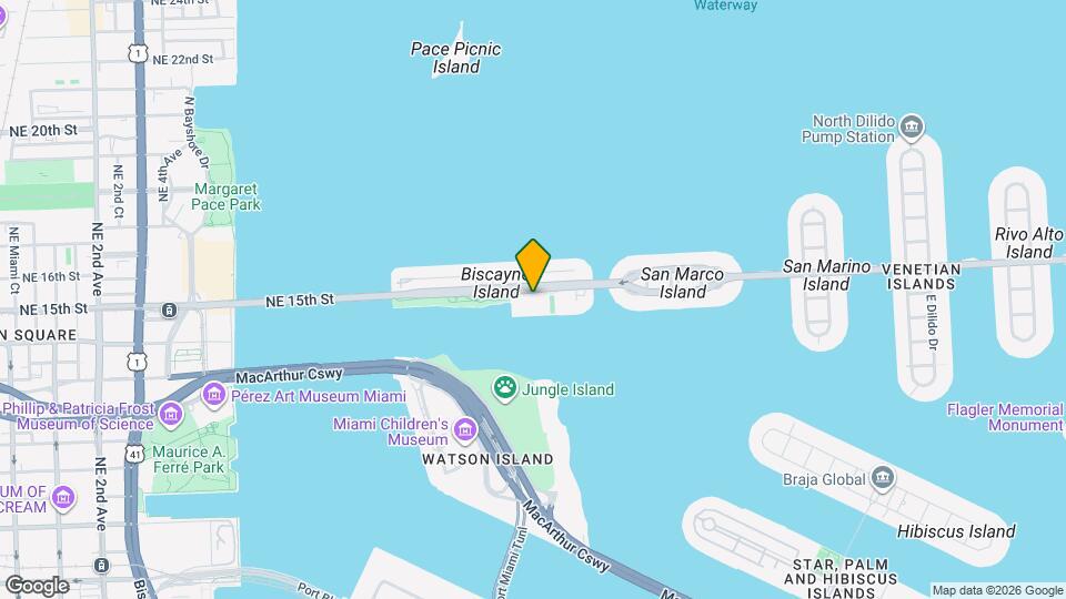 1000 Venetian Causeway Map and Location Details