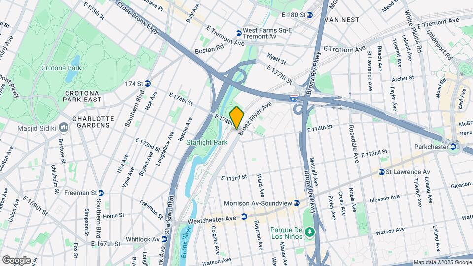 1391 Bronx River Ave Map and Location Details