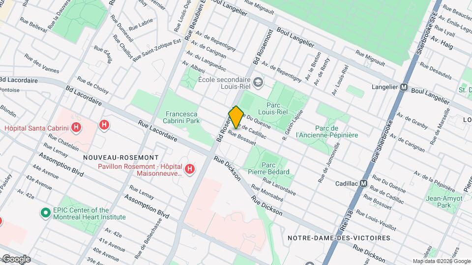 5839 Bossuet Rue Map and Location Details