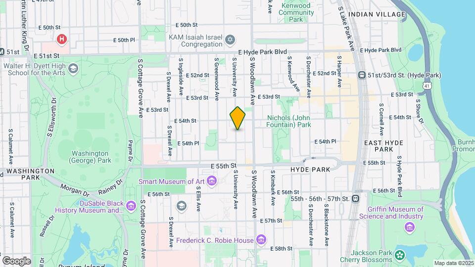5427 S University Ave Map and Location Details