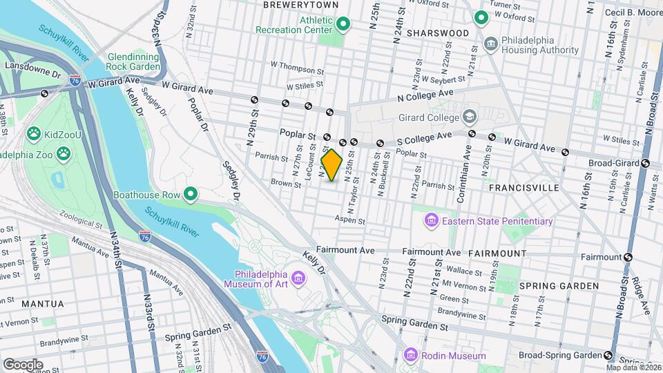 2525 Brown St Map and Location Details