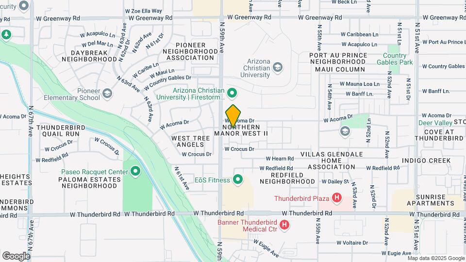 5833 W Evans Dr Map and Location Details