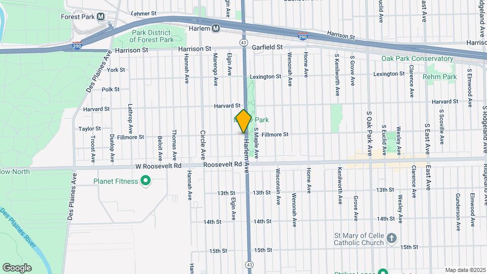 1101 Harlem Ave Mapa y Detalles de la Ubicación