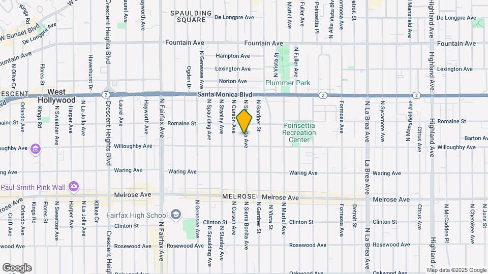921 N Sierra Bonita Ave Map and Location Details