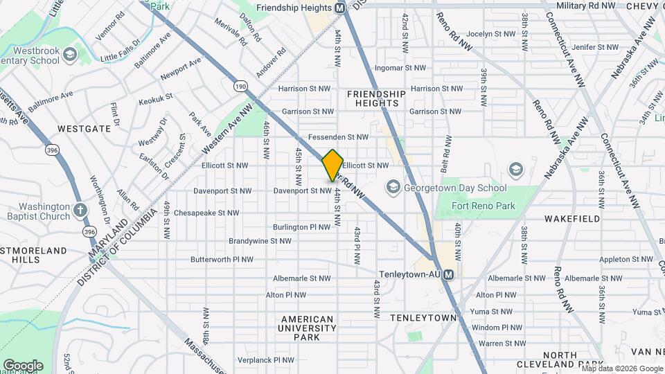 4401 Davenport St NW Map and Location Details