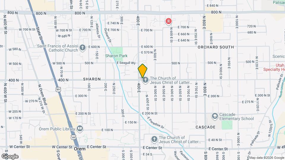 160 N 400 E, Unit 160 Map and Location Details
