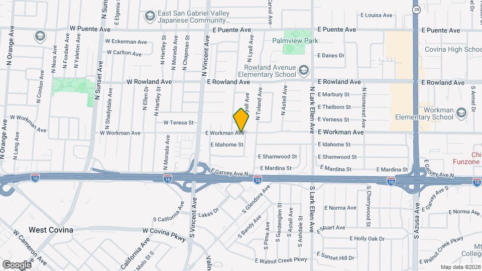 1130 E Workman Ave Map and Location Details