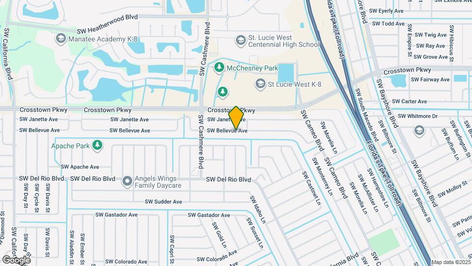 1082 SW Bellevue Ave Map and Location Details