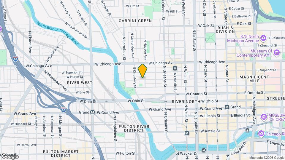 447 W Huron St, Unit 447 W Huron Map and Location Details