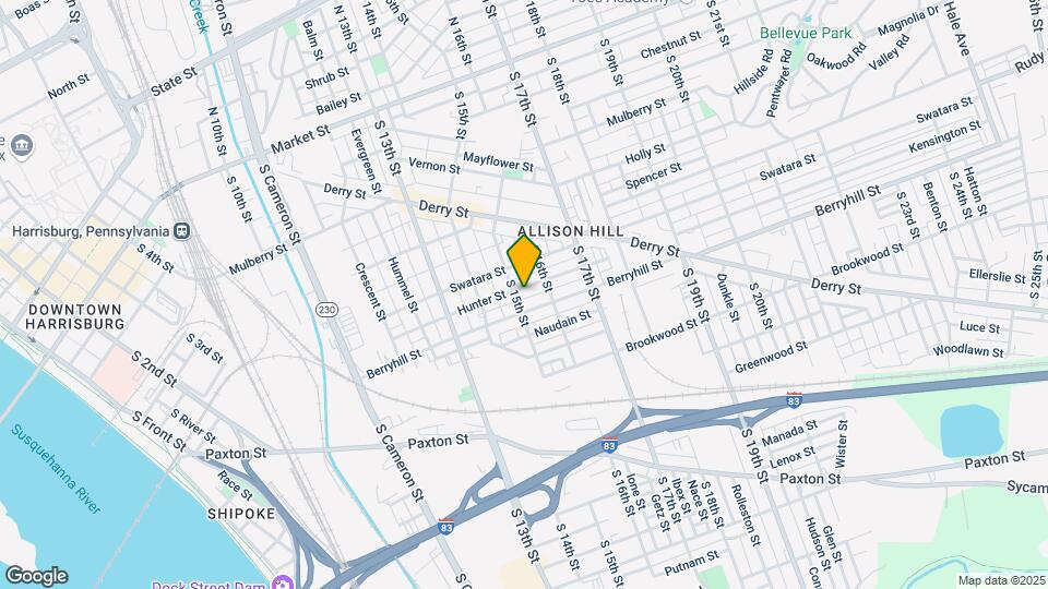 1505 Hunter St, Unit Yolanda Map and Location Details