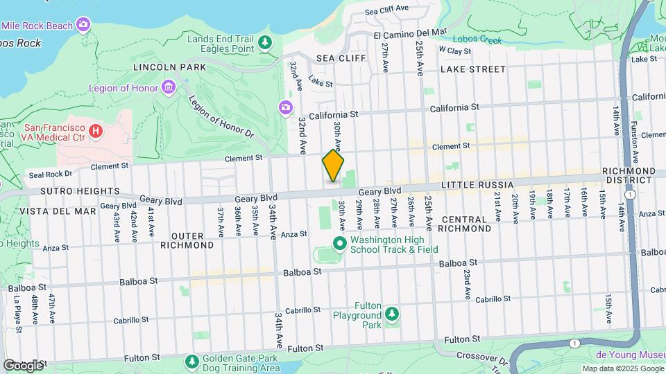6620 Geary Blvd Map and Location Details
