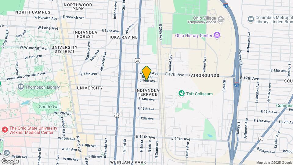 399 E 16th Ave, Unit A Map and Location Details