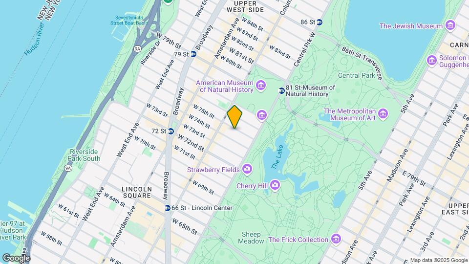 34 W 75 Street Map and Location Details