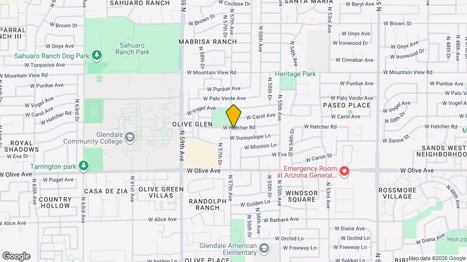 5653 W Hatcher Rd Mapa y Detalles de la Ubicación