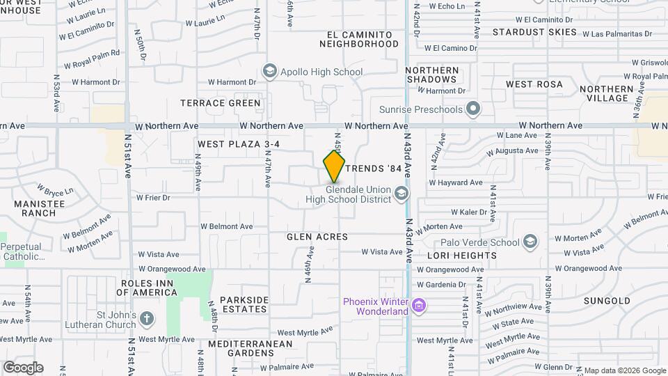 4503 W Bryce Ln Map and Location Details