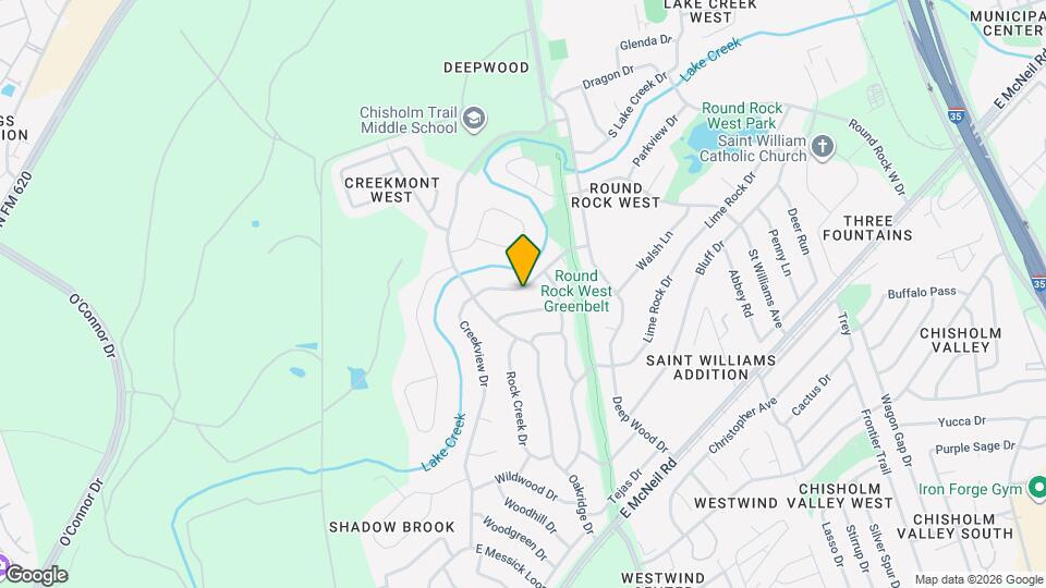 1205 Creekview Dr Map and Location Details