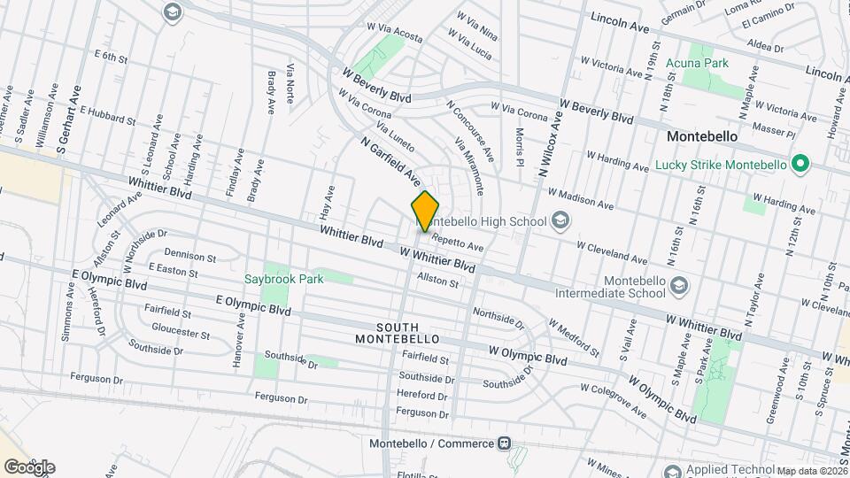 610 N Garfield Ave Map and Location Details