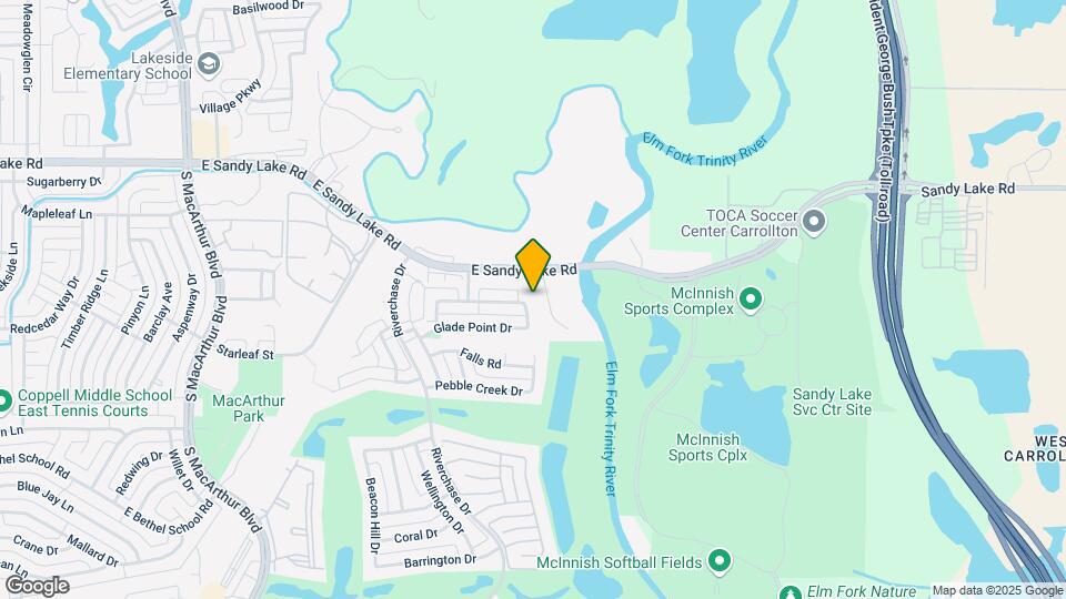 102 Elm Fork Dr Map and Location Details