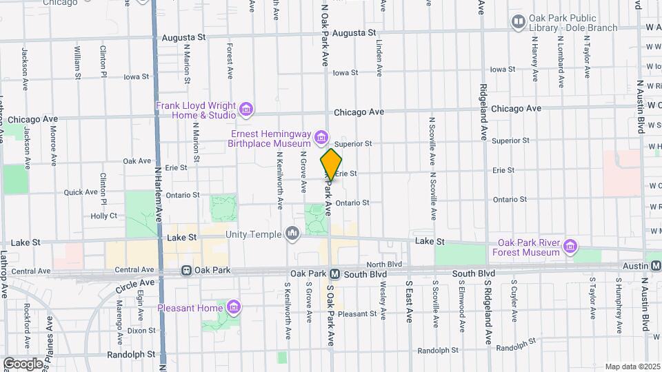 222 N Oak Park Ave Map and Location Details