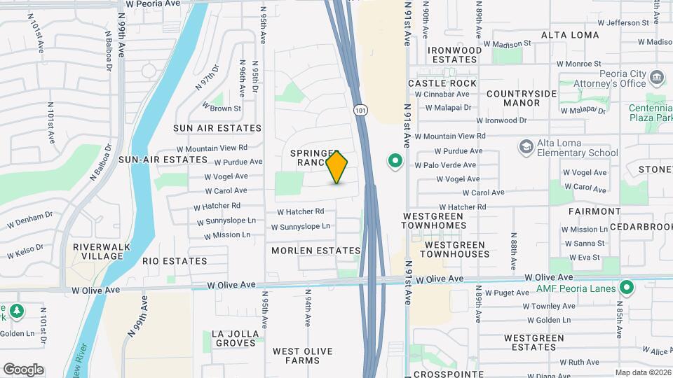 9255 W Carol Ave Mapa y Detalles de la Ubicación