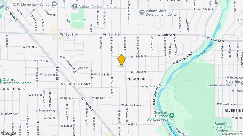 1109 N Custer St Mapa y Detalles de la Ubicación