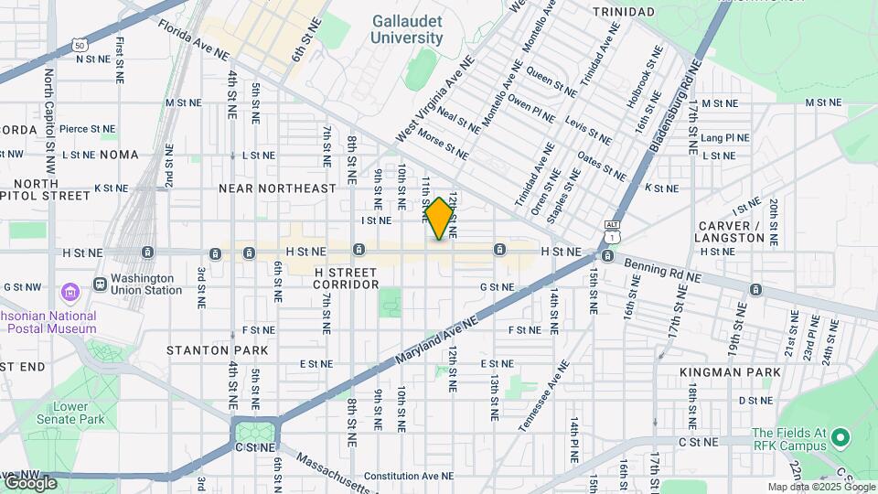 1114 H St NE Map and Location Details