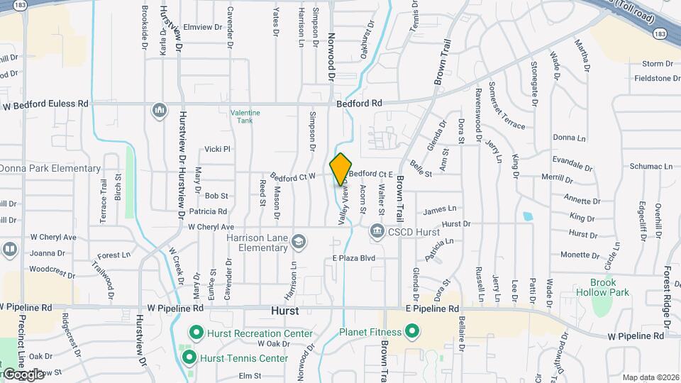 1125 Valley View Dr Map and Location Details