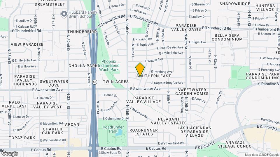 3642 E Captain Dreyfus Ave Mapa y Detalles de la Ubicación