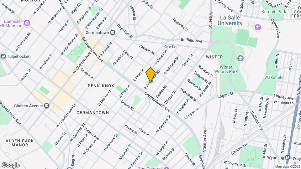 50 E Bringhurst St Mapa y Detalles de la Ubicación