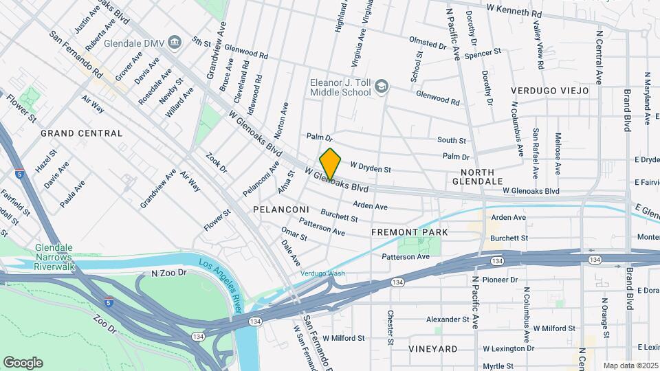 816-818 W Glenoaks Blvd Map and Location Details