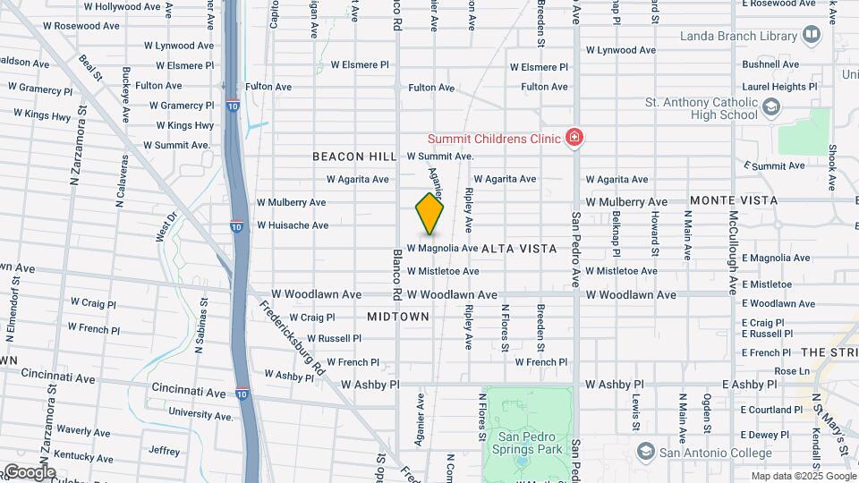 803 W Magnolia Map and Location Details