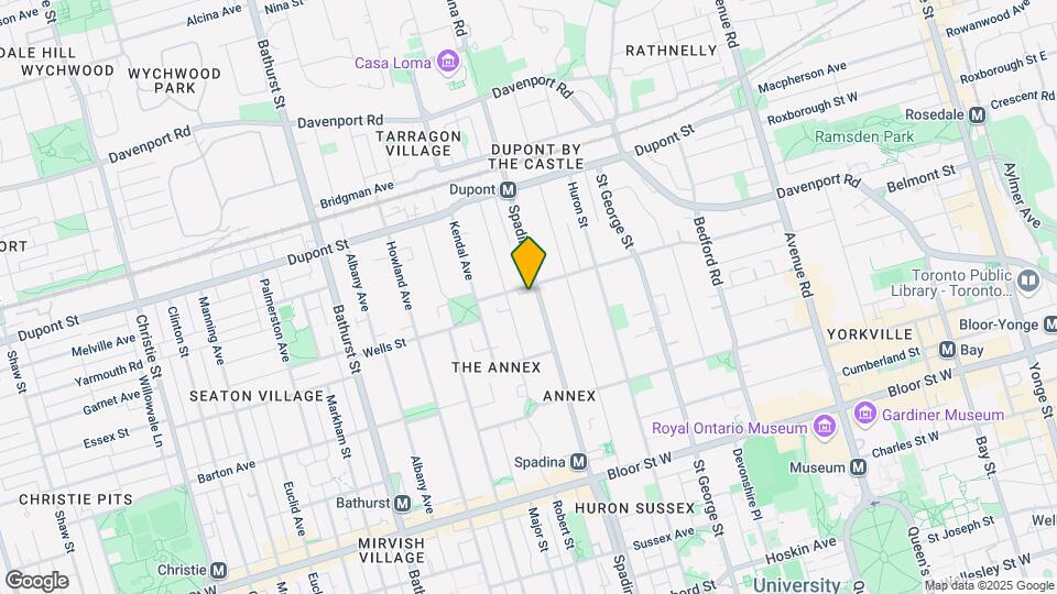 100 Spadina Road Map and Location Details
