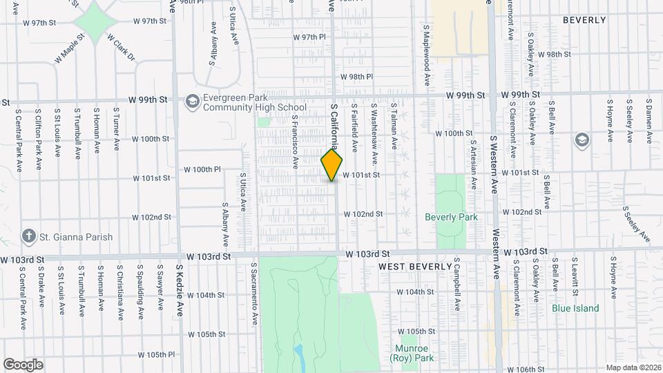 10114 S California Ave Map and Location Details